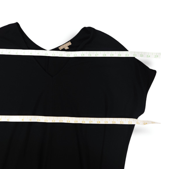 EUC Lilla P Double V-Neck Oversized Stretch Jersey Maxi Dress Sz. XL [14] Black - Picture 5 of 7